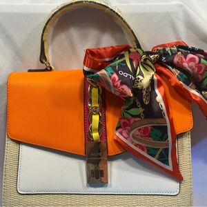 NEW! ALDO Orange, Pink and White Women's Handbag